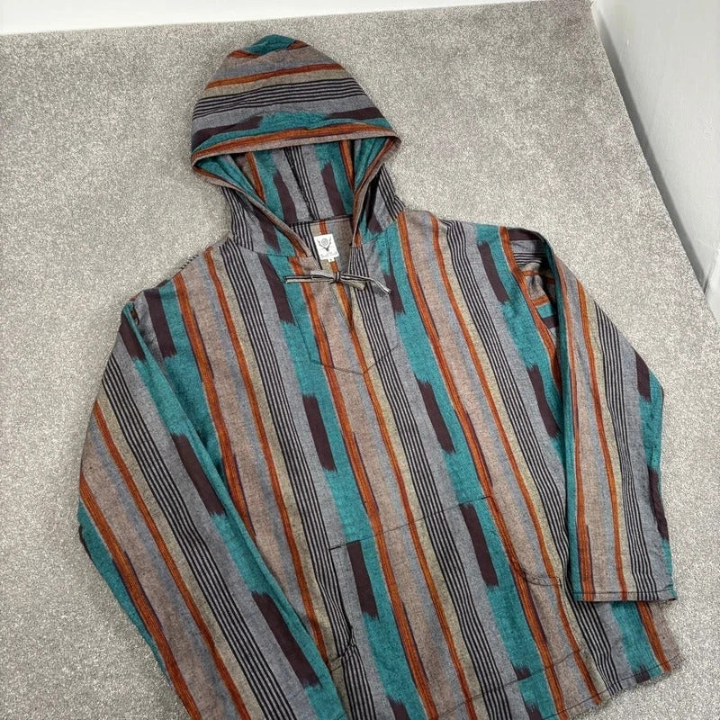 South2 West8 Mexican Pullover Hoodie Grey L