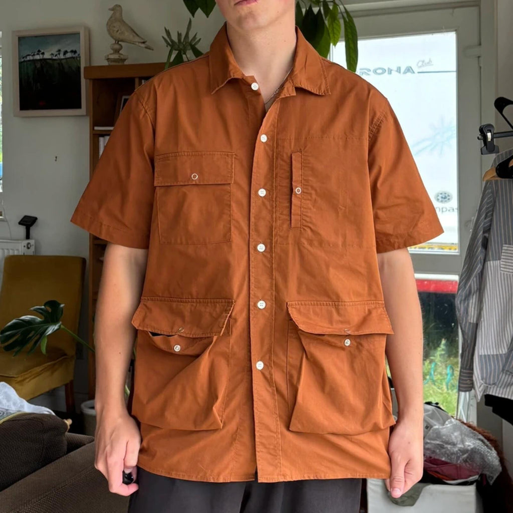 Uniform Bridge Utility Bermuda Shirt Rust XL