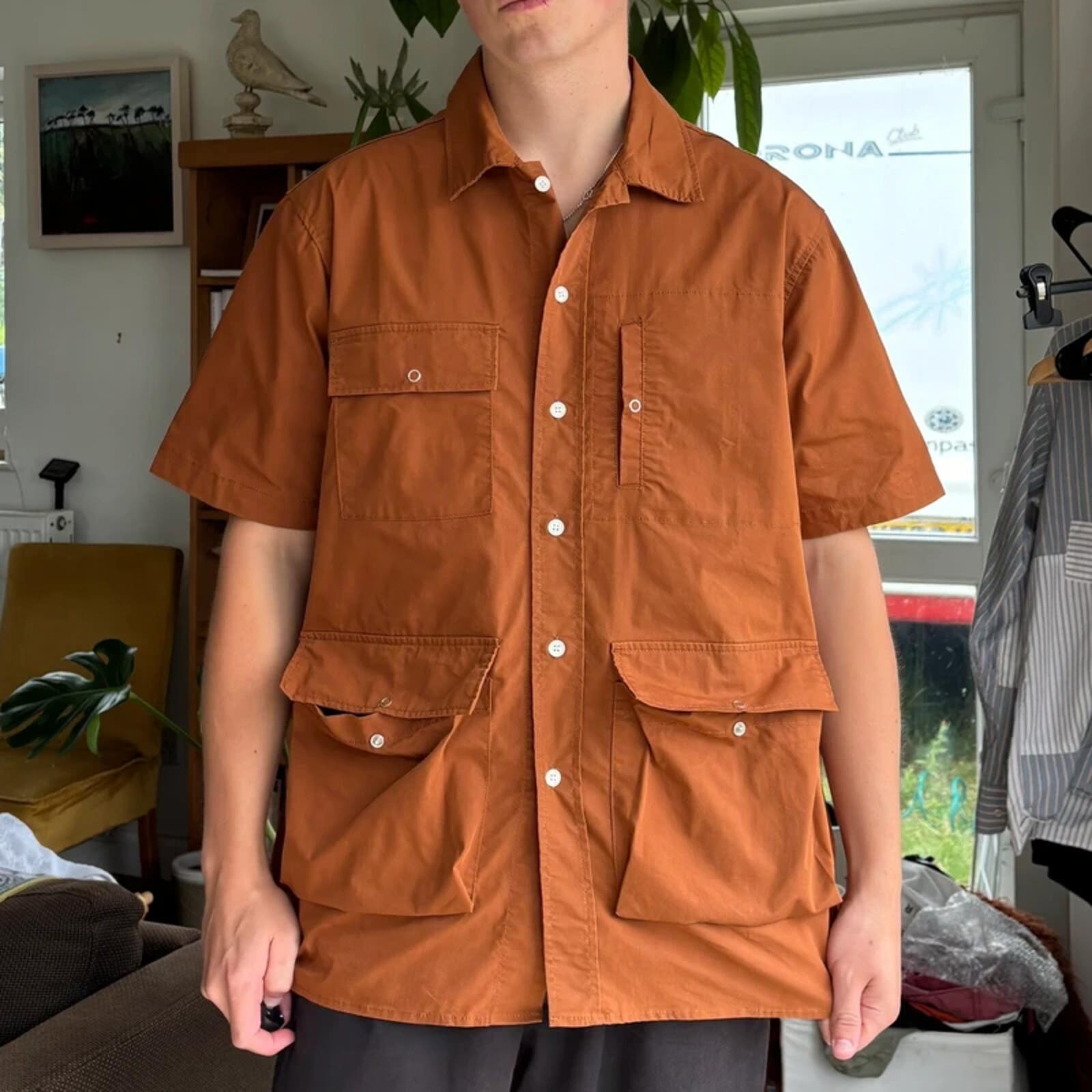 Uniform Bridge Utility Bermuda Shirt Rust XL