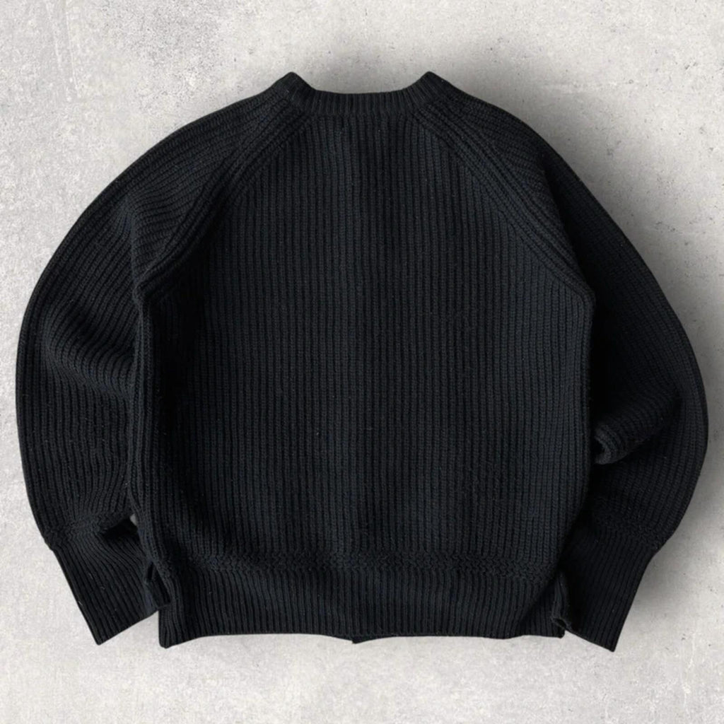 Covernat Wool Blend Button Cardigan Black M
