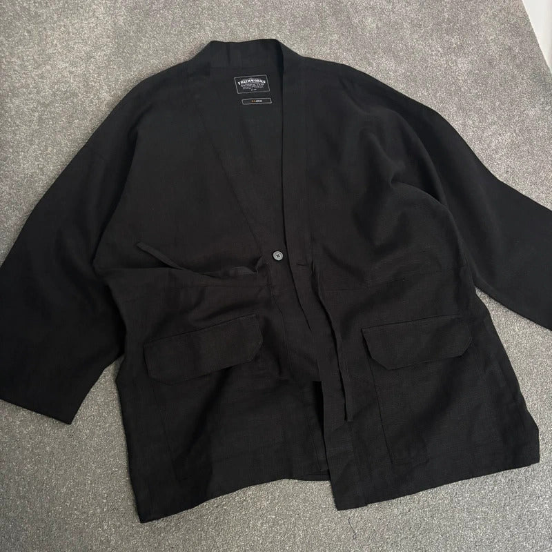 Frizmworks Linen Durumagi Overshirt Black XL