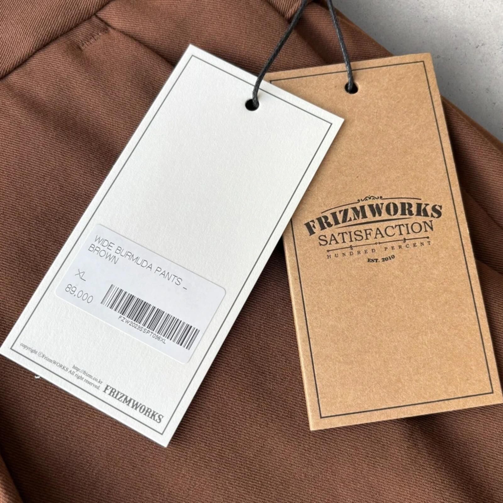 Frizmworks Pleated Wide Bermuda Short Brown XL