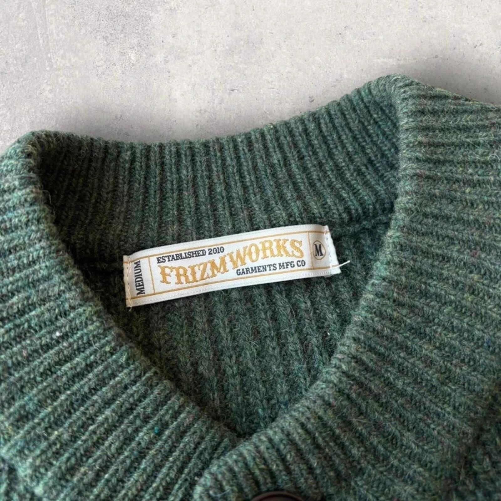 Frizmworks Heavy Wool Round Cardigan Forest Green M