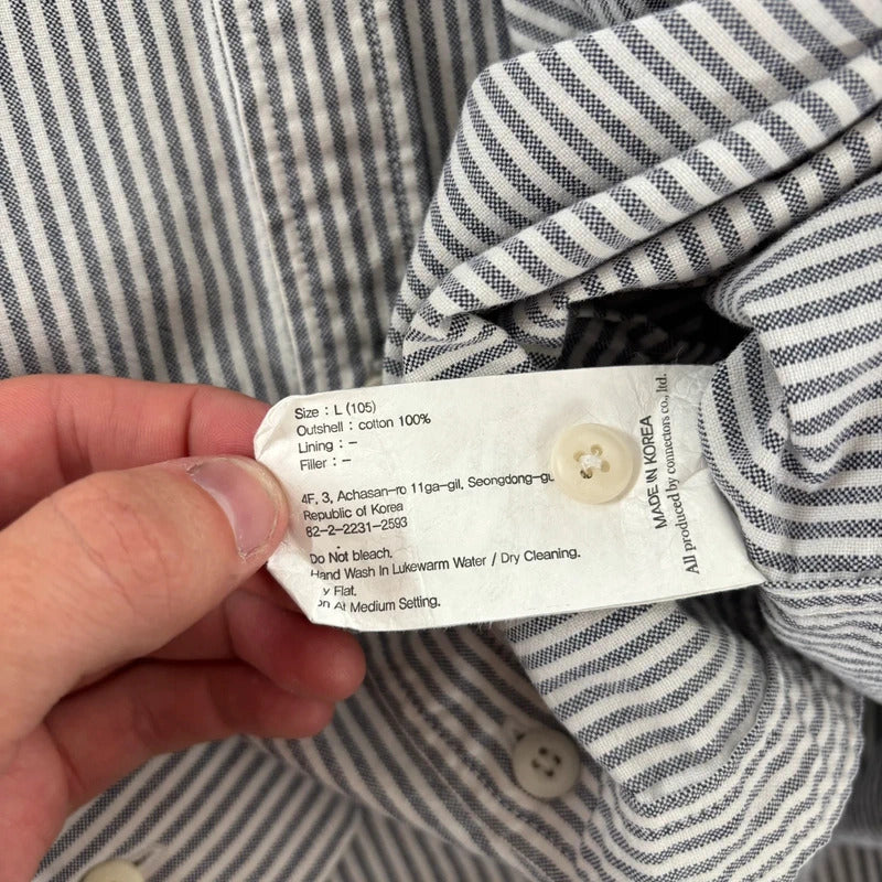 Uniform Bridge Stripe Shirt Blue L