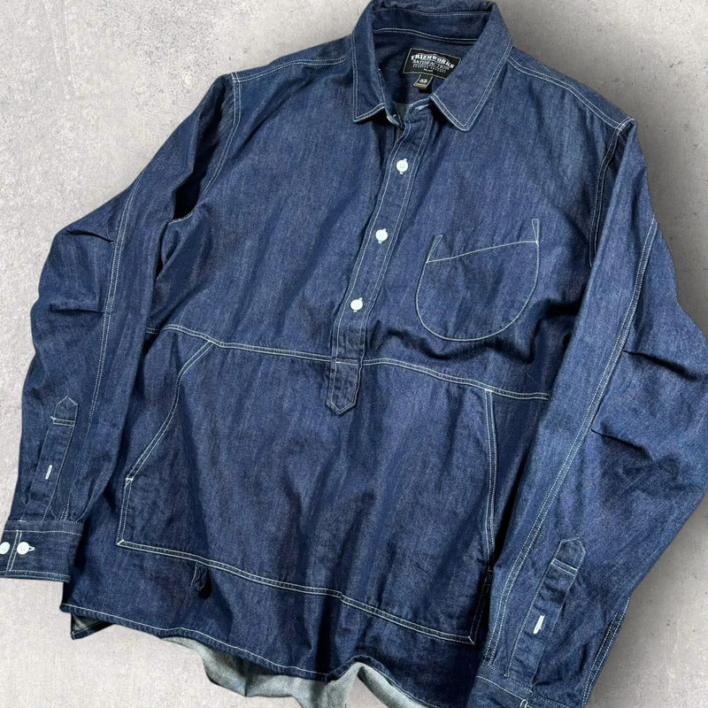 Frizmworks Denim Pullover Shirt Indigo M