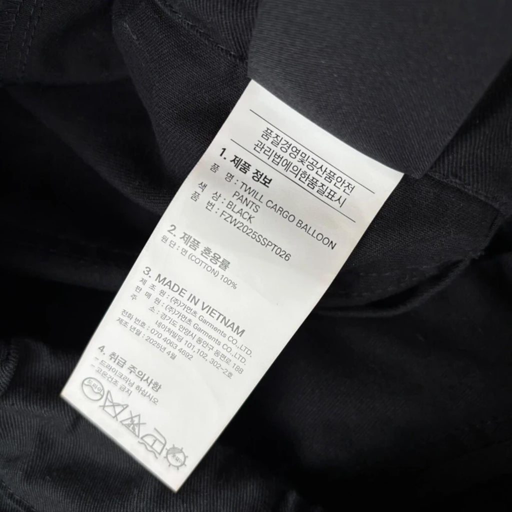 Frizmworks Twill Cargo Balloon Pant Black W30