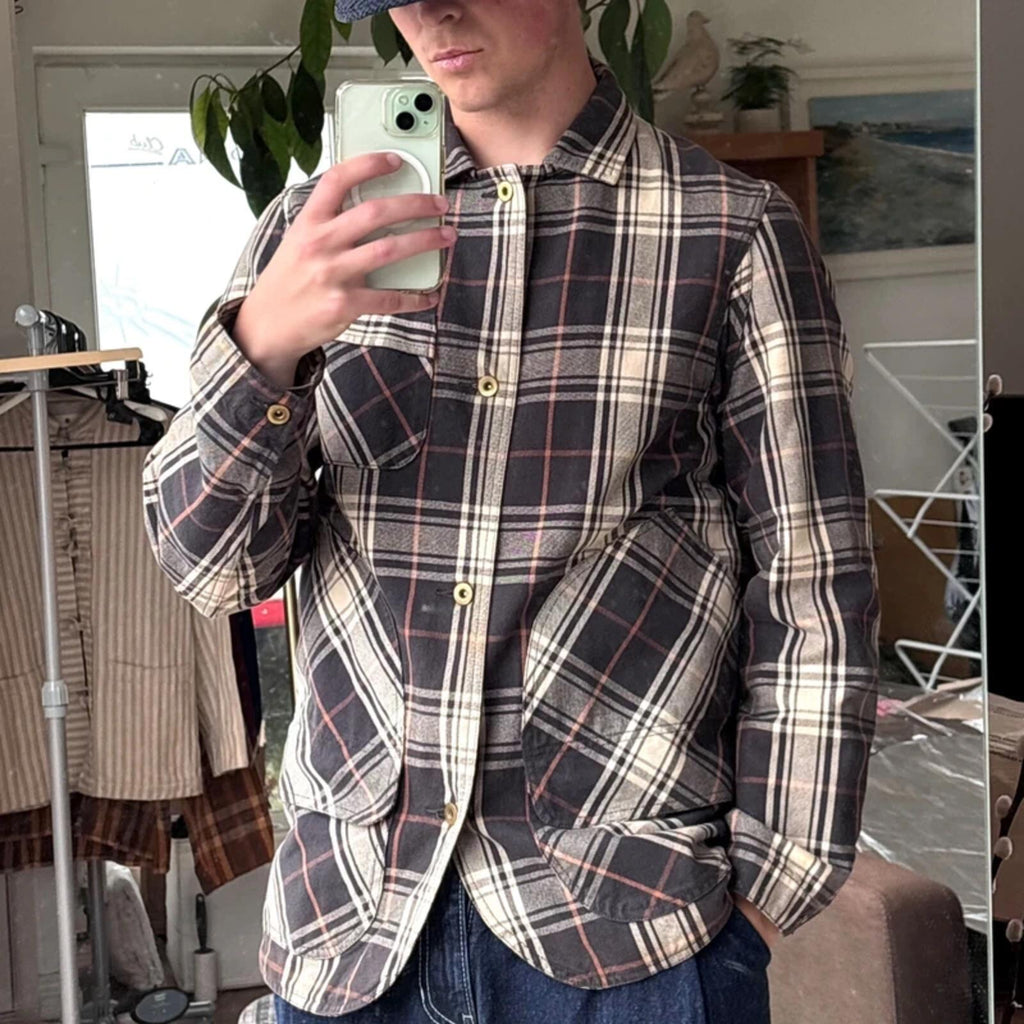 Norbit By Hiroshi Nozawa Utility Check Overshirt M