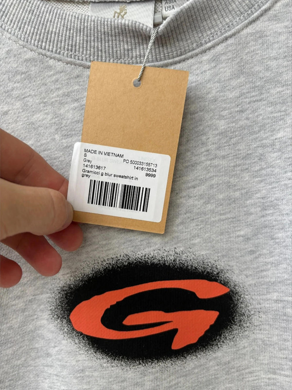 BNWT Gramicci G Blur Logo Sweatshirt Grey Size S
