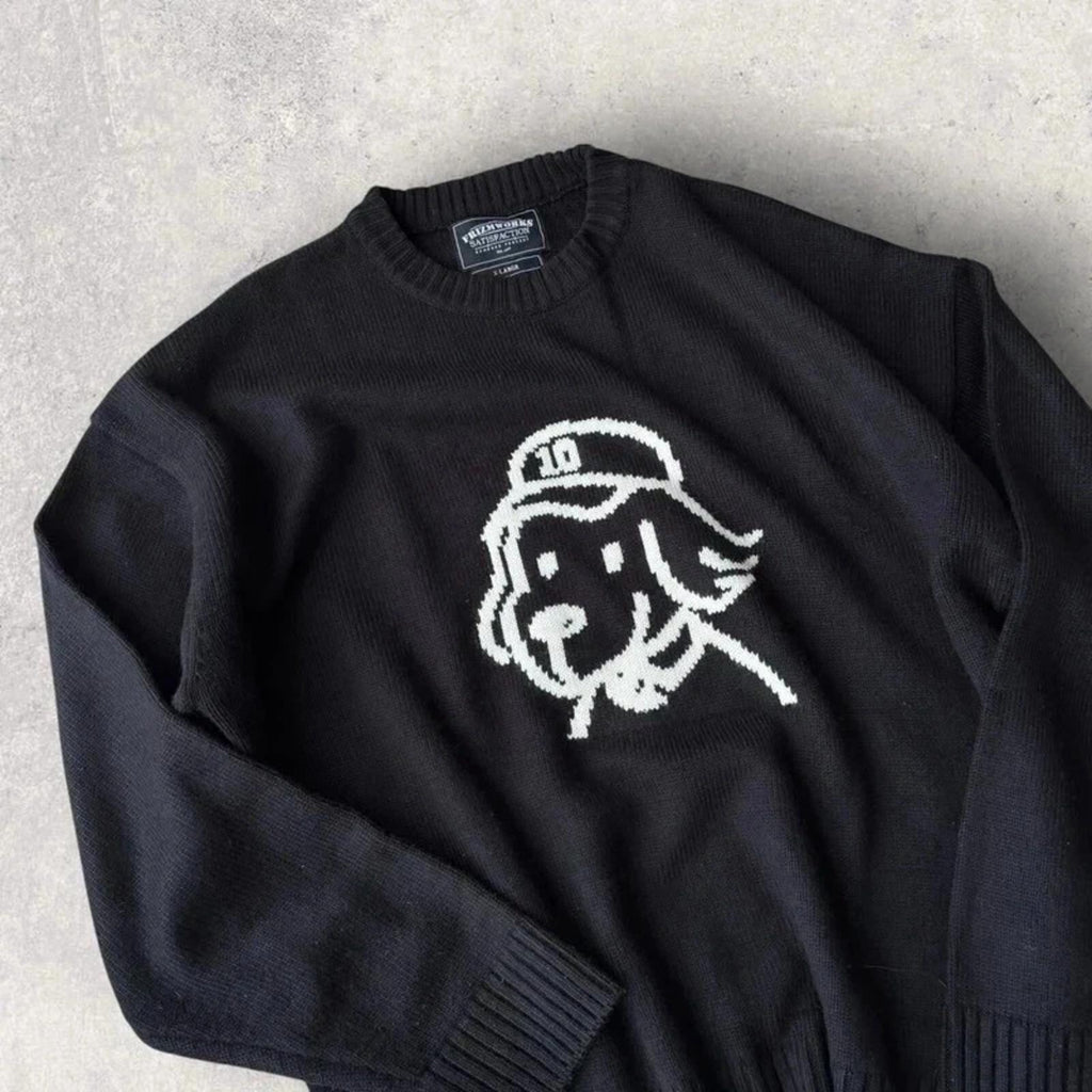 Frizmworks Pup Sketch Knit Black XL