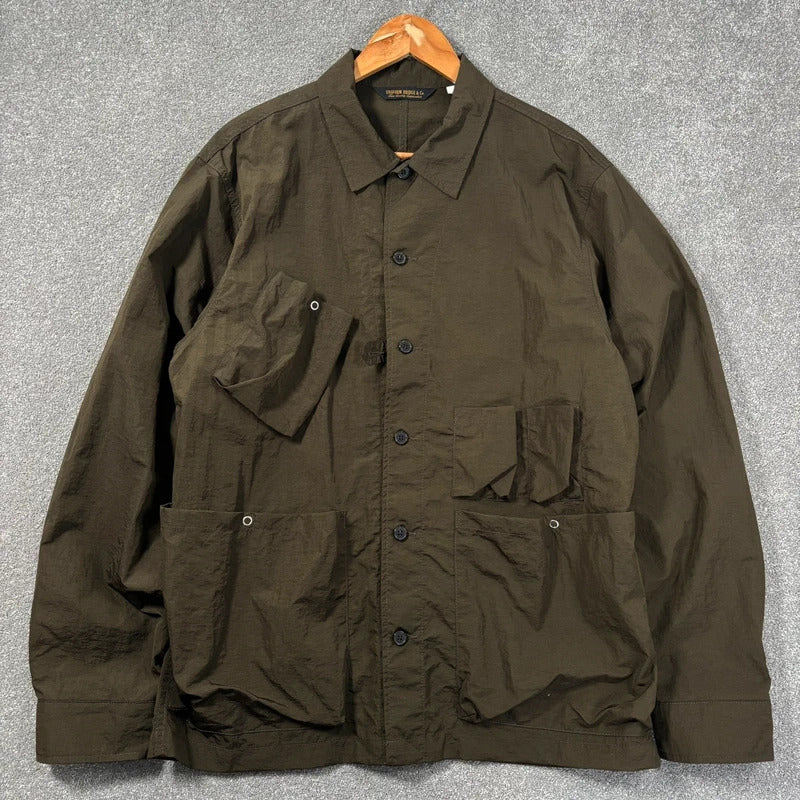 Uniform Bridge Nylon Utility Overshirt Olive L