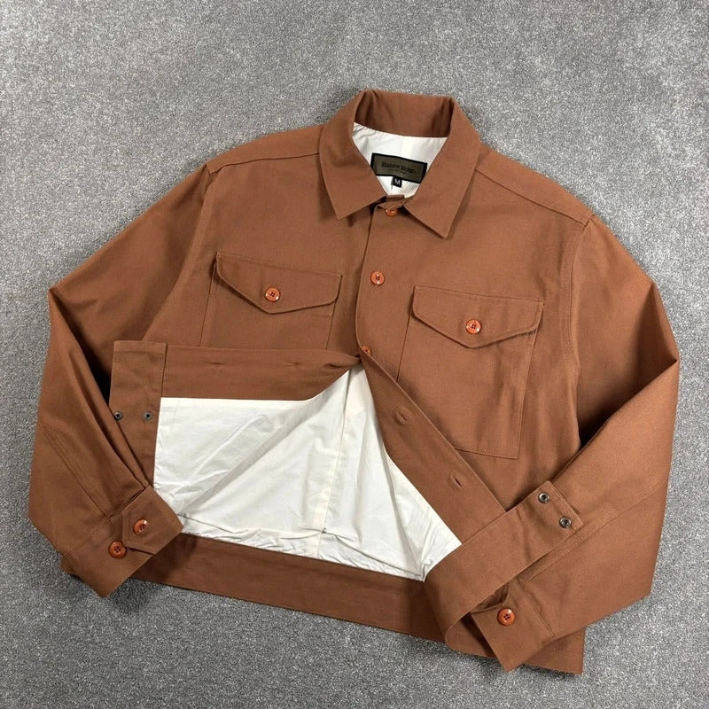 Uniform Bridge Cropped Utility Jacket Brown M