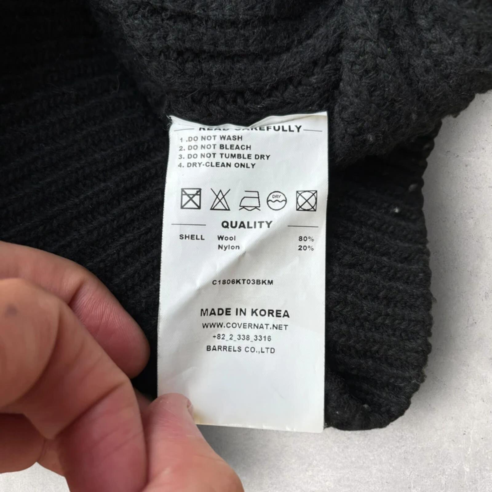 Covernat Wool Blend Button Cardigan Black M