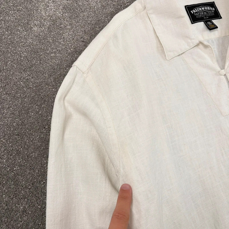 Frizmworks Linen Pullover Shirt Oatmeal XL