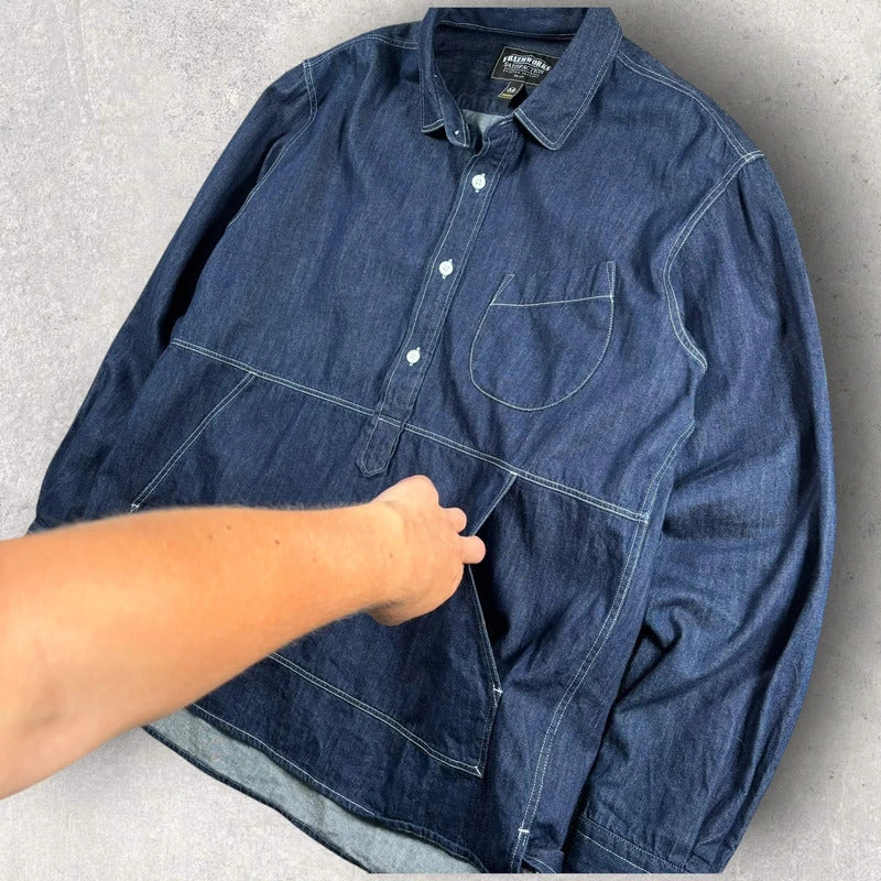 Frizmworks Denim Pullover Shirt Indigo M