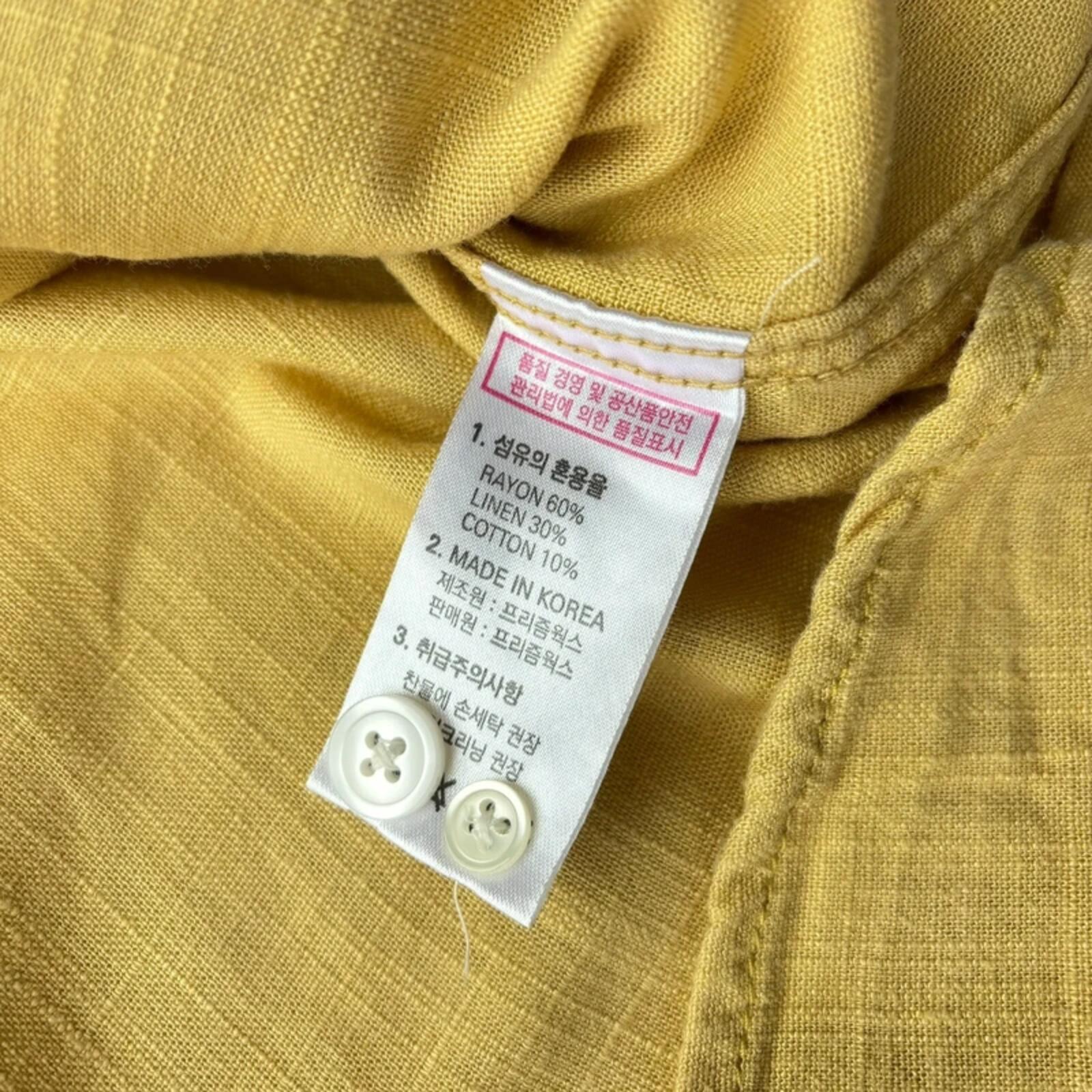 Frizmworks Linen Blend Pocket Shirt Yellow L