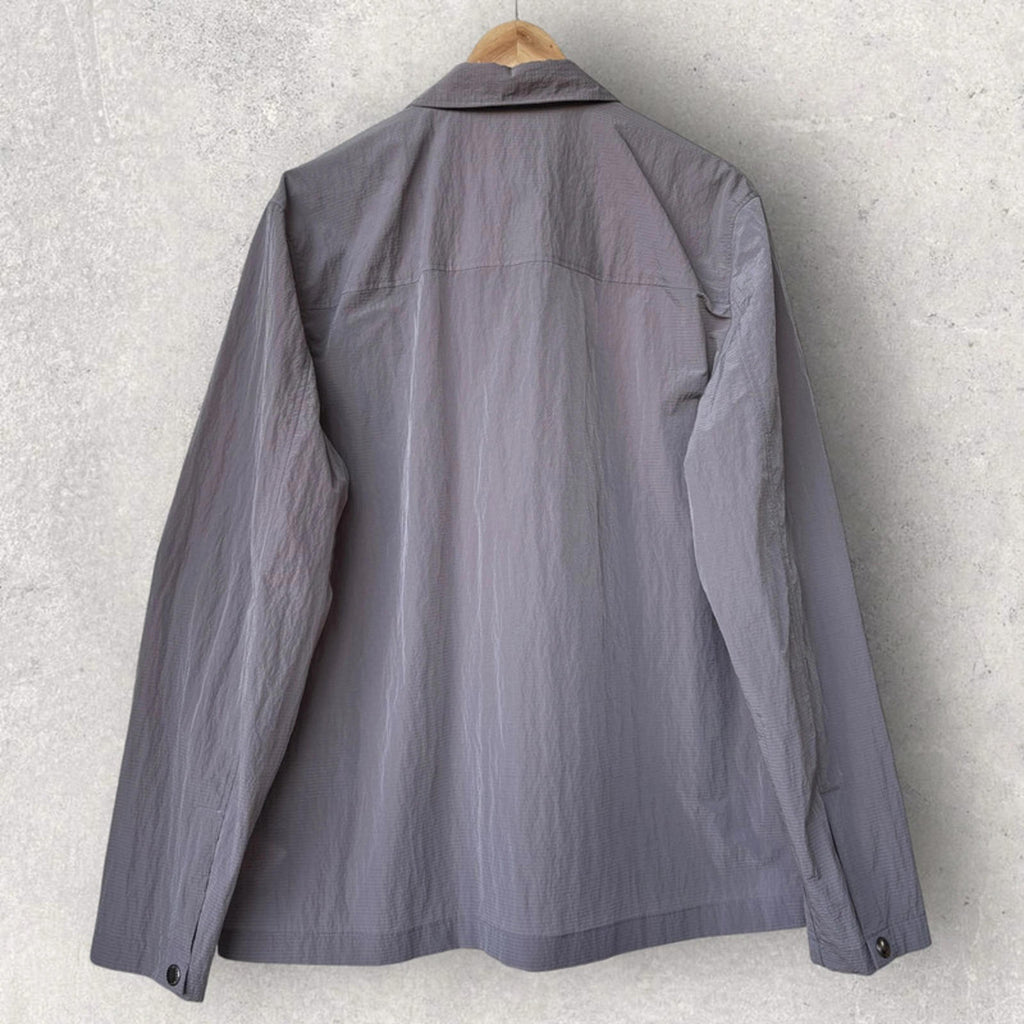 Wood Wood Egon Nylon Zip Shirt Pale Lilac Size L