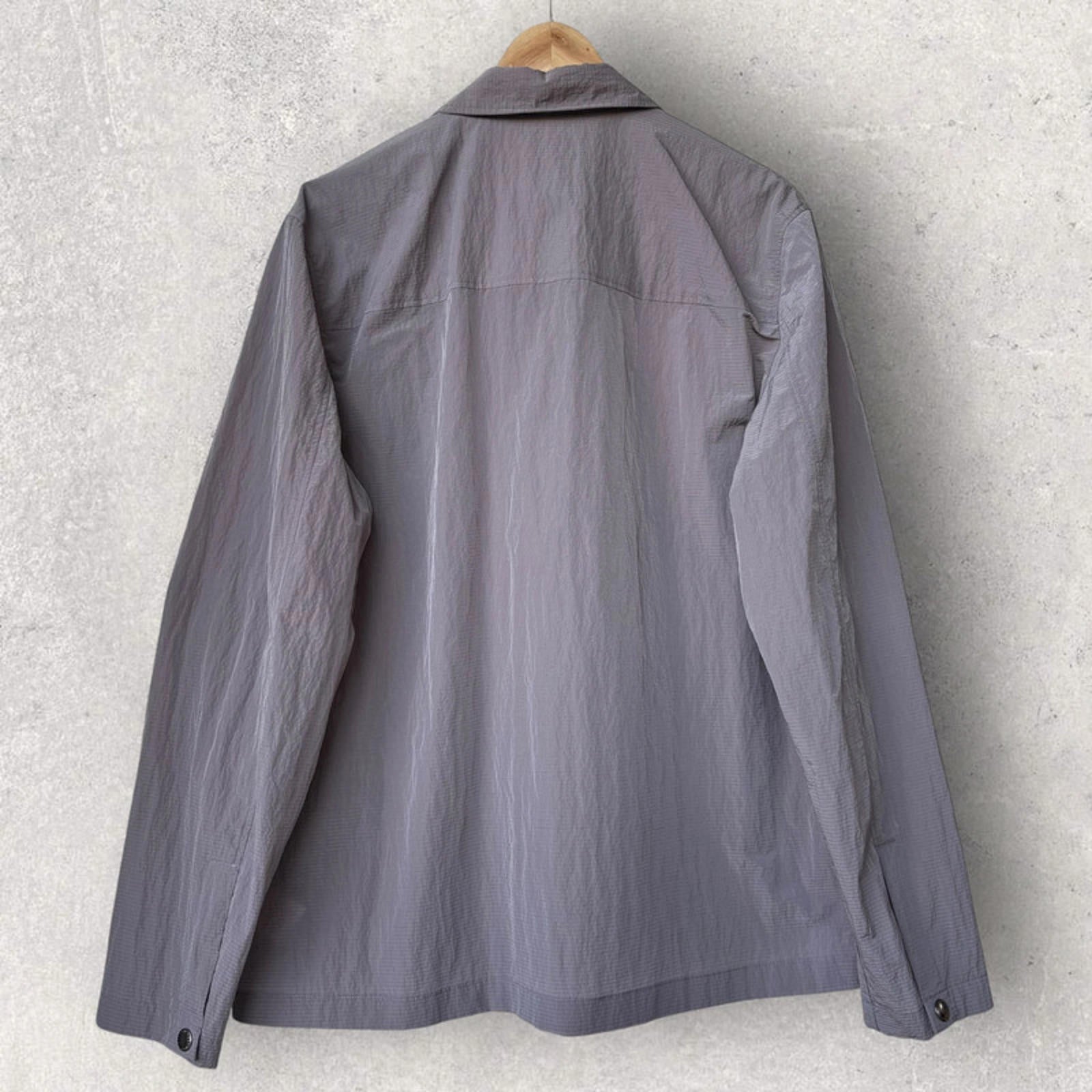 Wood Wood Egon Nylon Zip Shirt Pale Lilac Size L