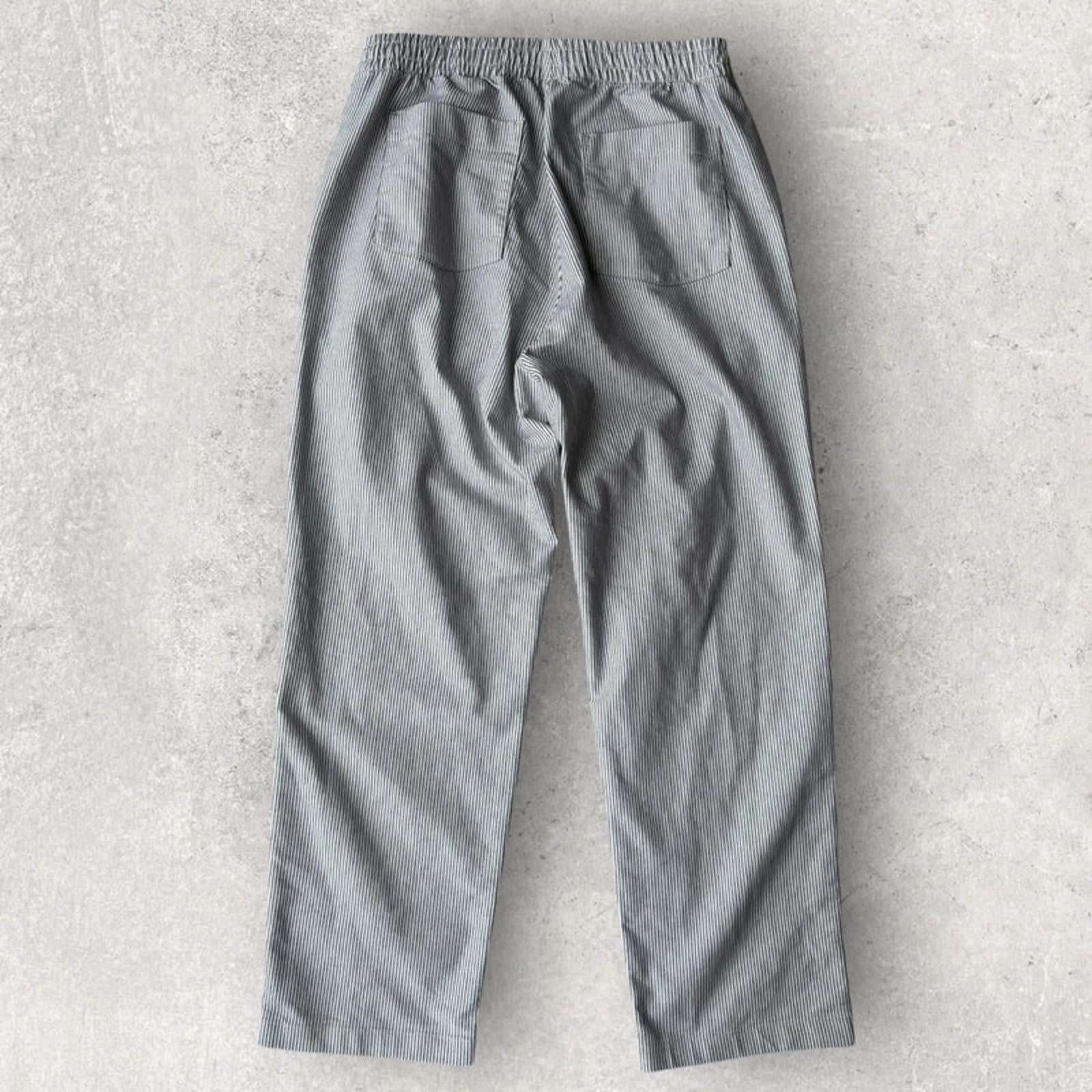 Uniqlo Pinstripe Baggy Trousers Blue Size L