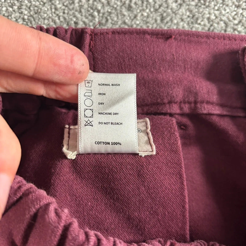 Anglan Double Pleat Balloon Pant Burgundy L