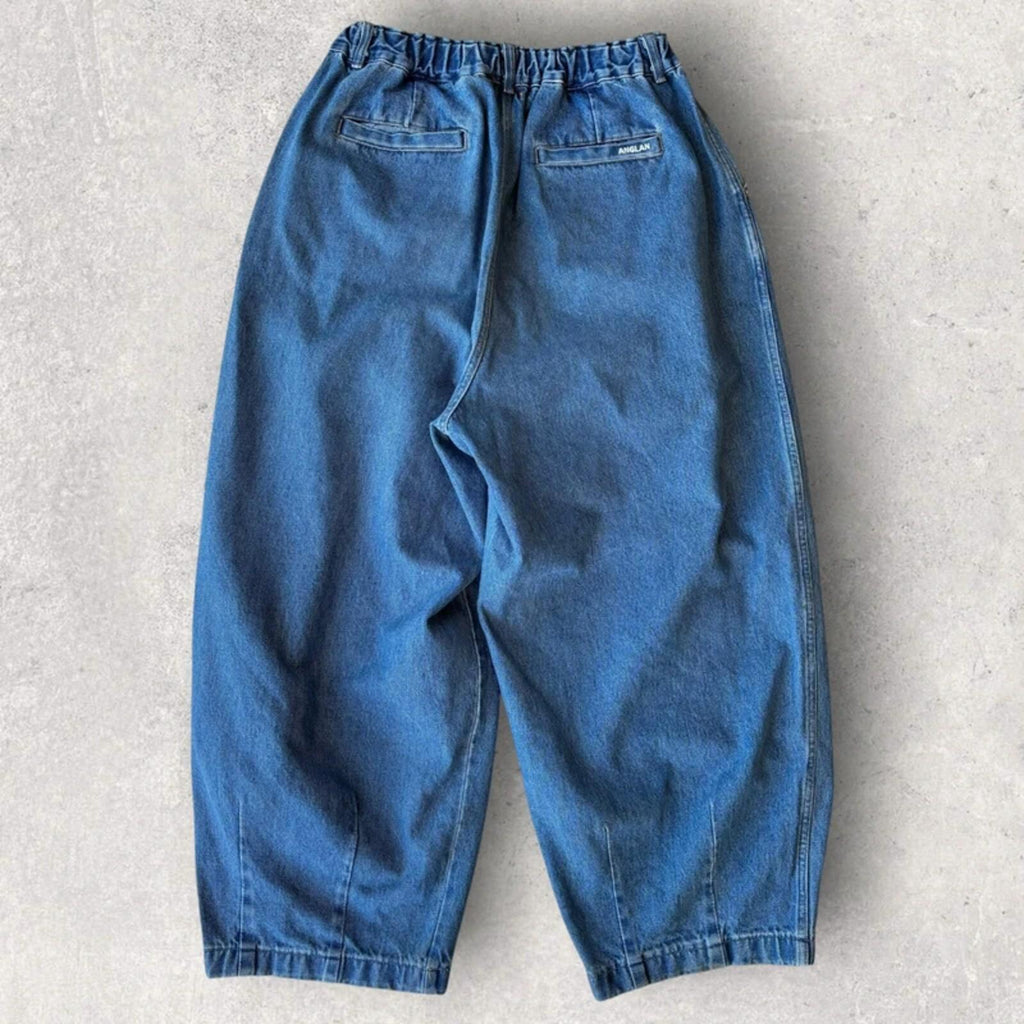 Anglan Denim Wide Balloon Pant Light Blue L