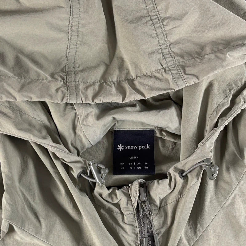 Snow Peak Hooded Tech Half Anorak Sage S