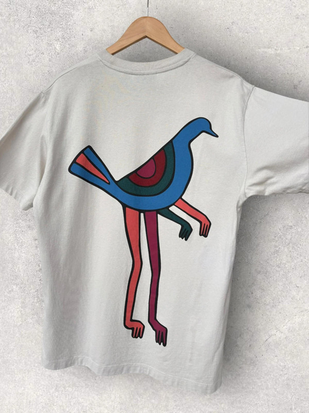 Parra ‘Pigeon’ Graphic T Shirt Off White Size M