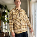 Hai by Issey Miyake Plaid Flannel Shirt Beige M