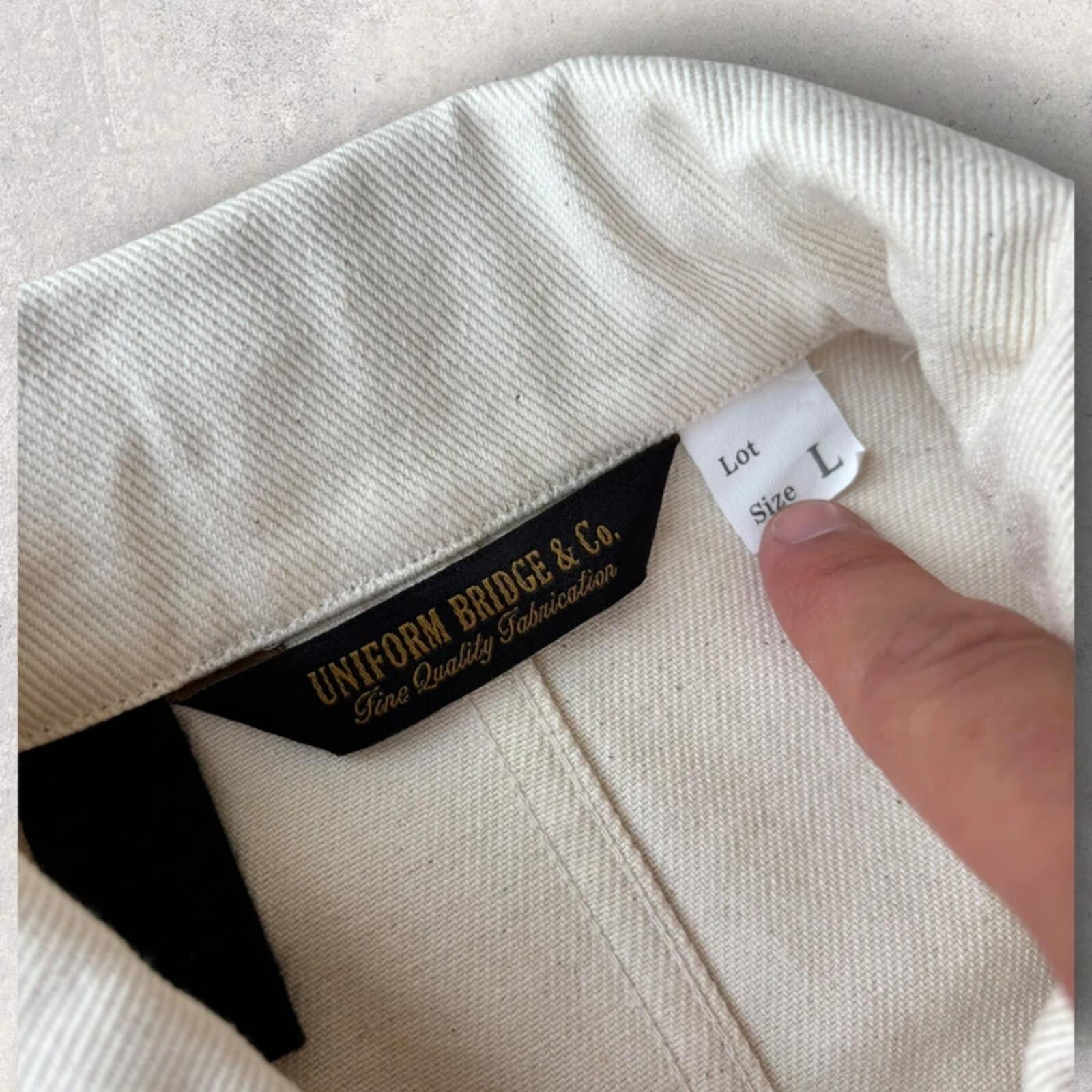 Uniform Bridge Cotton Utility Overshirt Ivory L