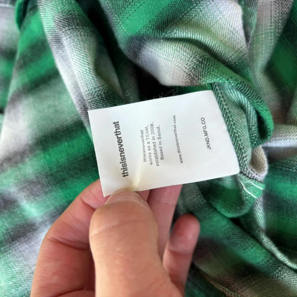 Thisisneverthat Check Flannel Shirt Green L