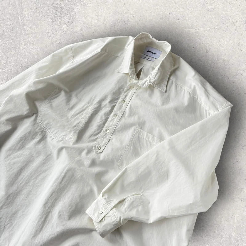Anglan Oversized Summer Shirt White L