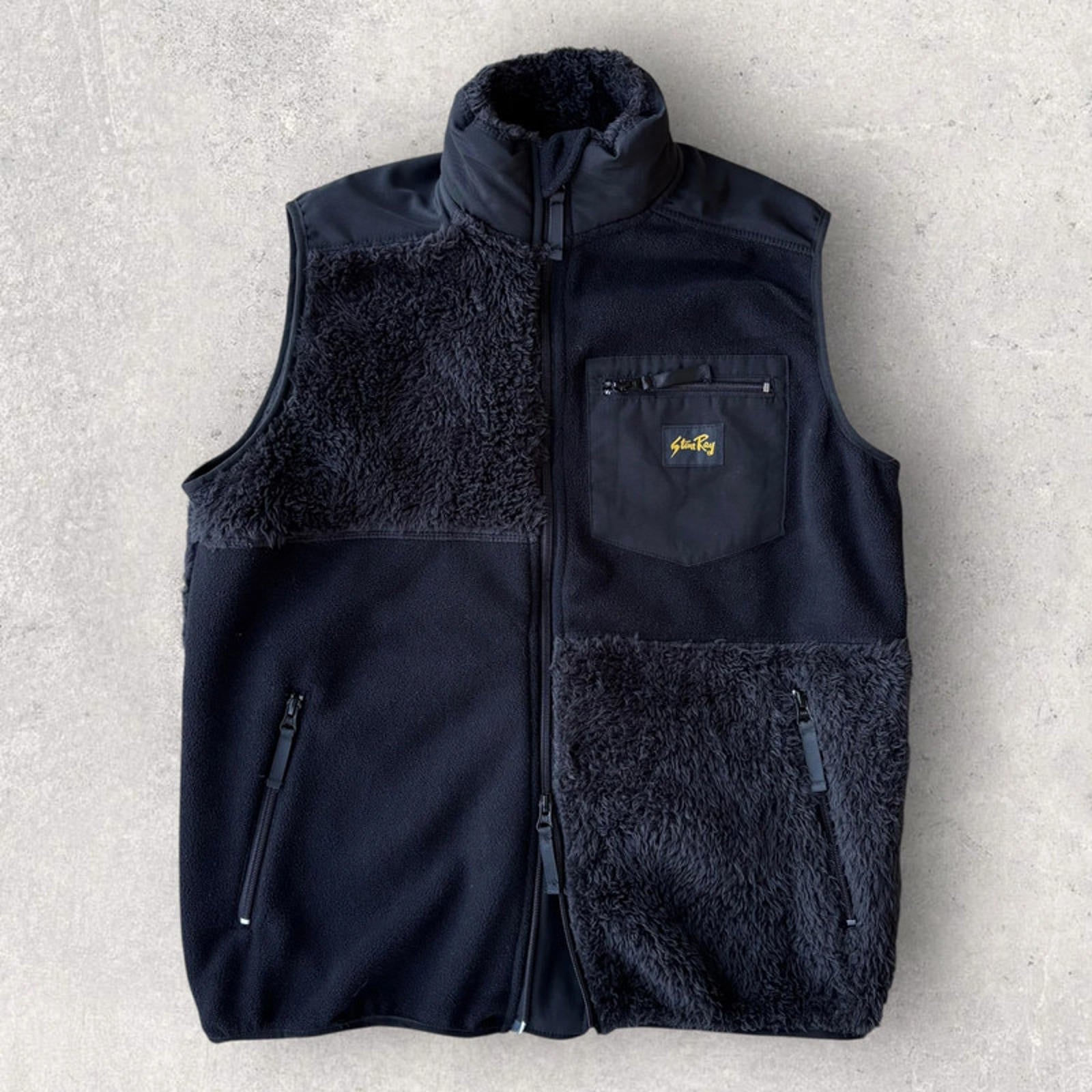Stan Ray Cold Weather Patchwork Fleece Vest Black Size S