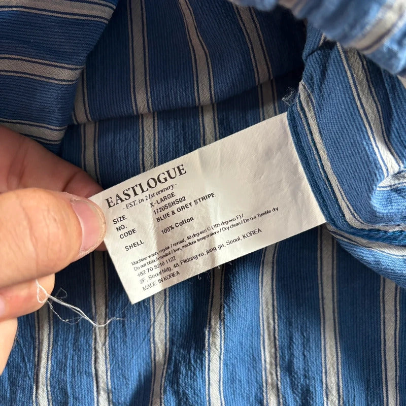 Eastlogue Utility Half Zip Shirt Blue XL