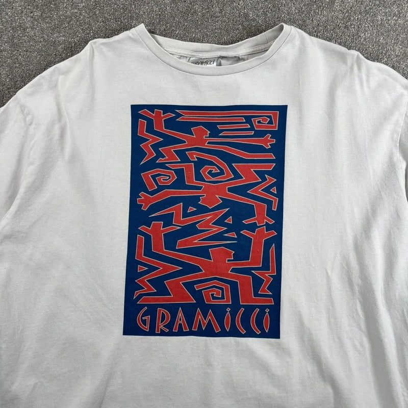 Gramicci Aztec Graphic Cropped T Shirt White M