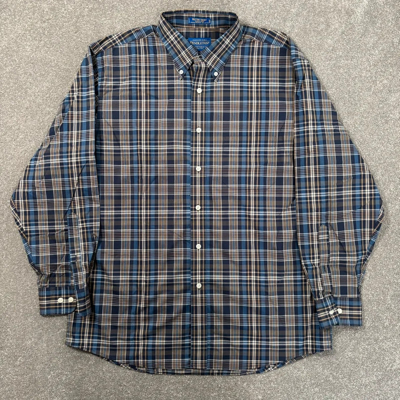Pendleton Metro Check Shirt Blue L