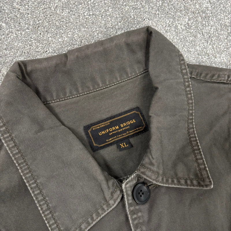 Uniform Bridge Cotton Chore Shirt Grey L