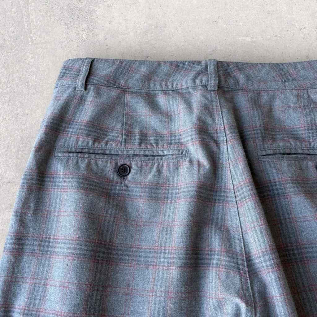 Universal Works Check Tapered Trouser Grey W32