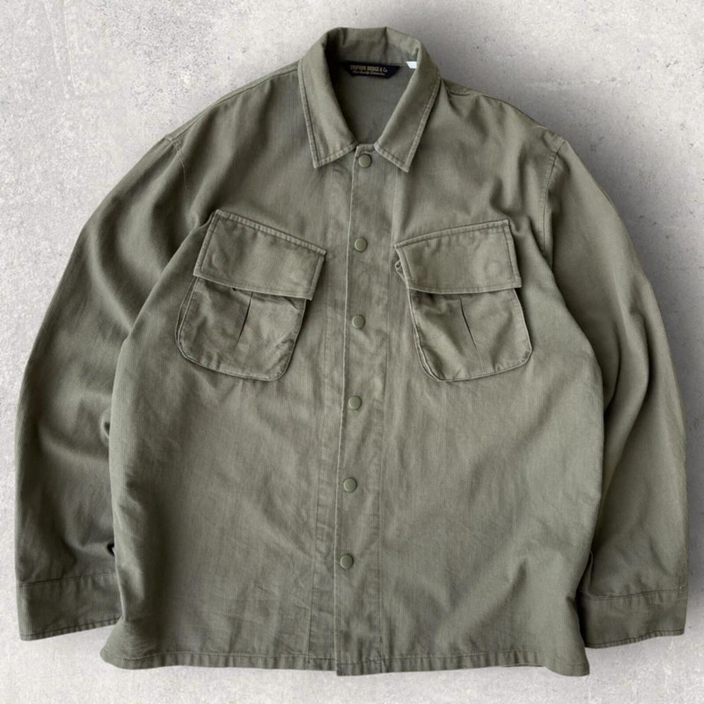 Uniform Bridge Cord Utility Shirt Khaki L