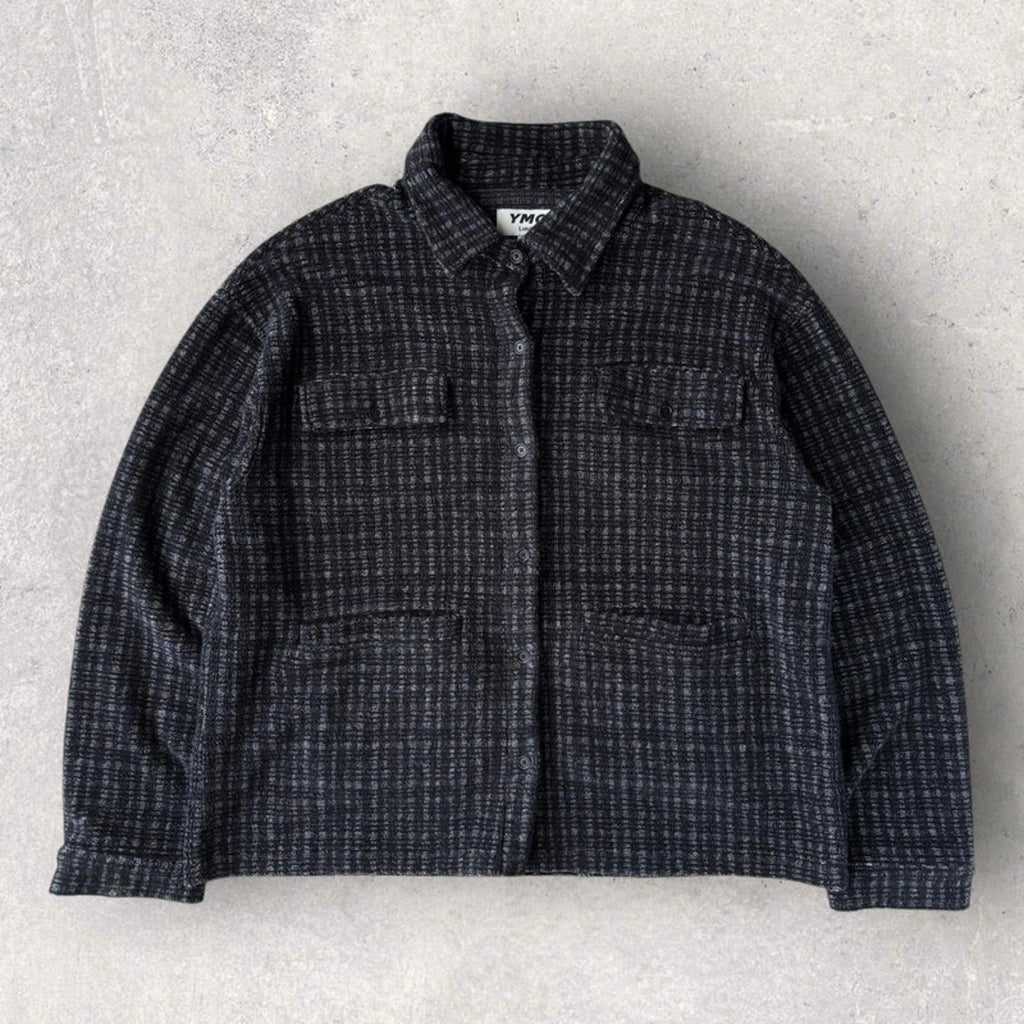 YMC Checkered Cosy Overshirt Black Size L