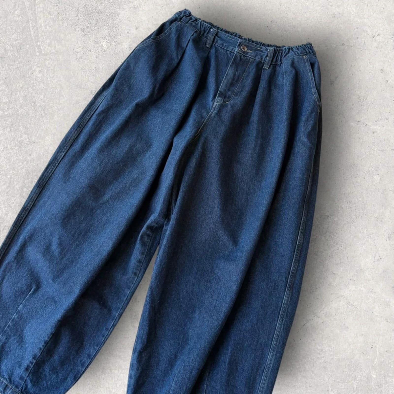Anglan Denim Wide Balloon Pant Indigo L