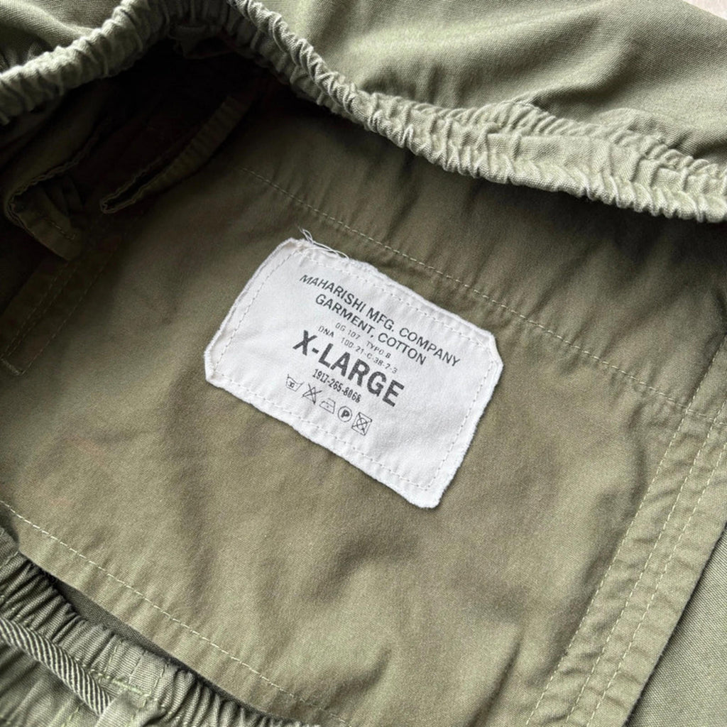 Maharishi Embroidered Indian Reflective Track Pant – Olive – XL