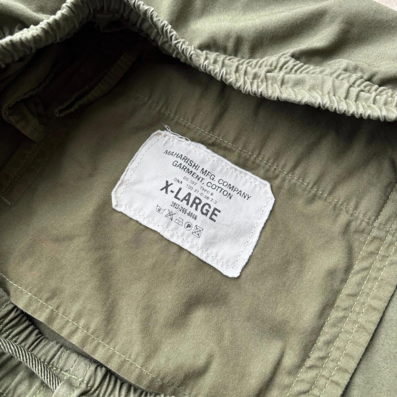 Maharishi Embroidered Indian Reflective Track Pant – Olive – XL