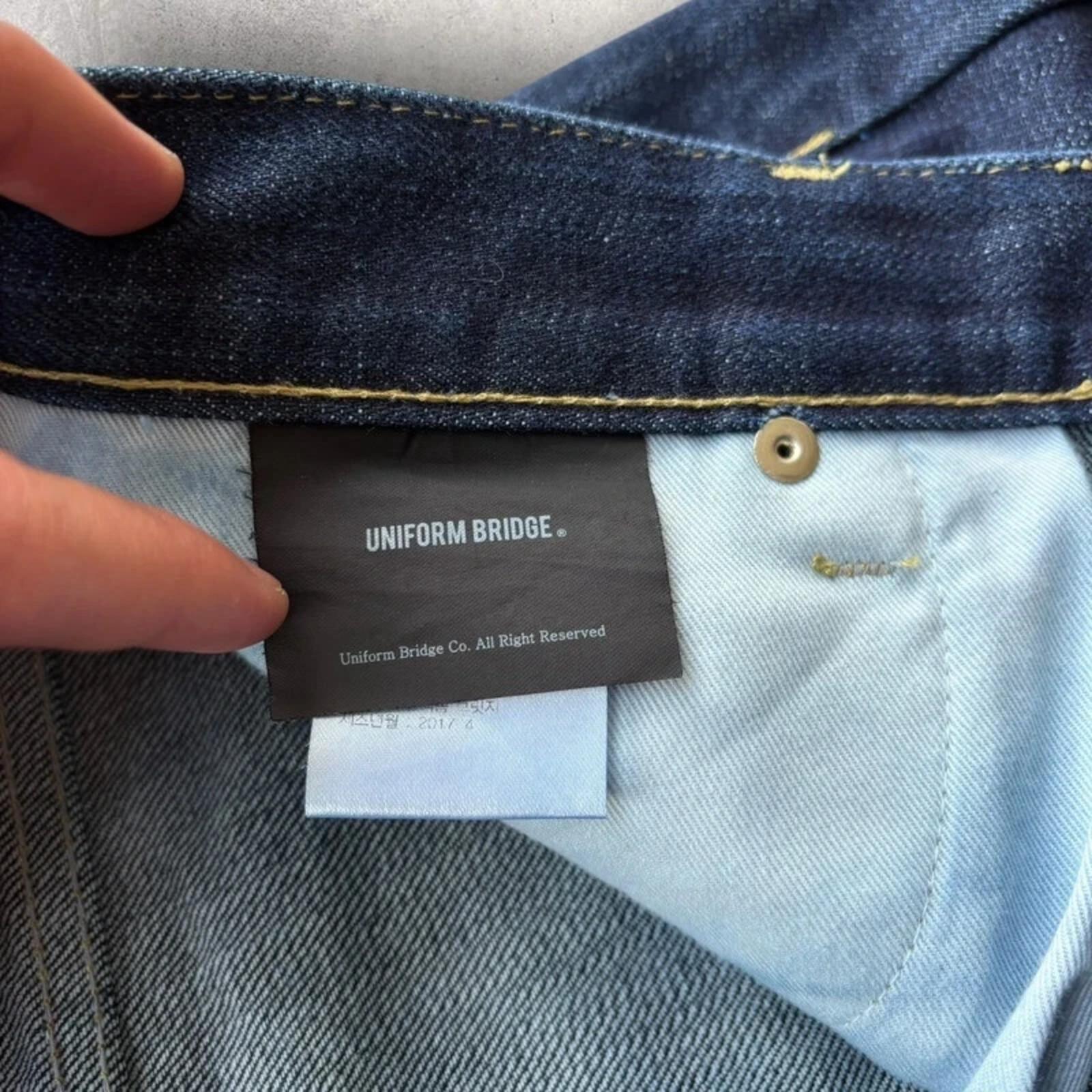 Uniform Bridge Baggy Denim Shorts Blue W34