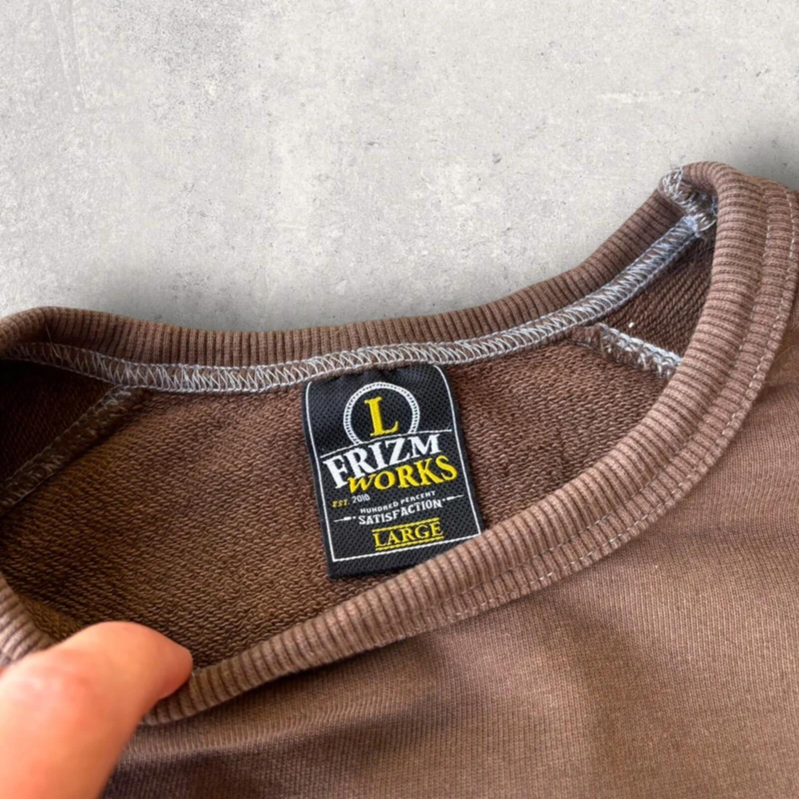 Frizmworks Graphic Boxy Sweatshirt Brown L