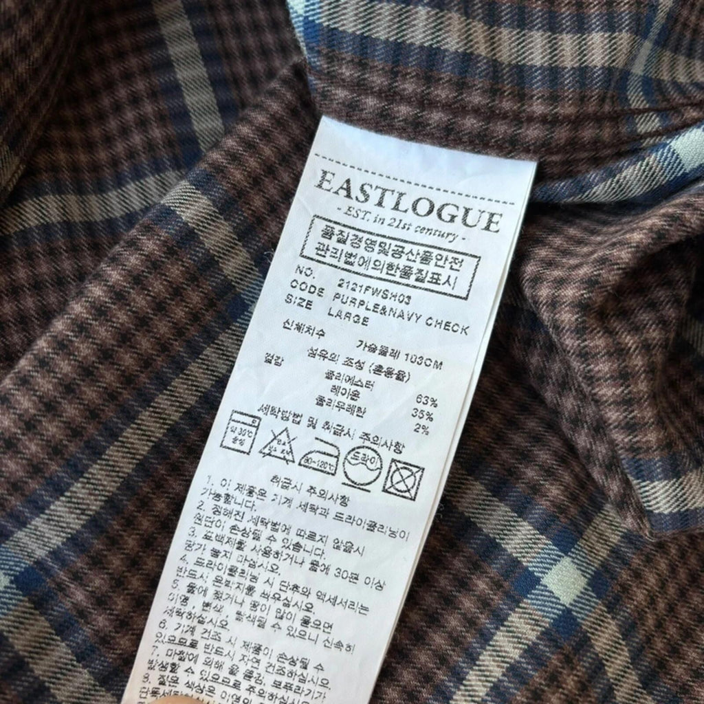 Eastlogue Utility Check Overshirt Brown L