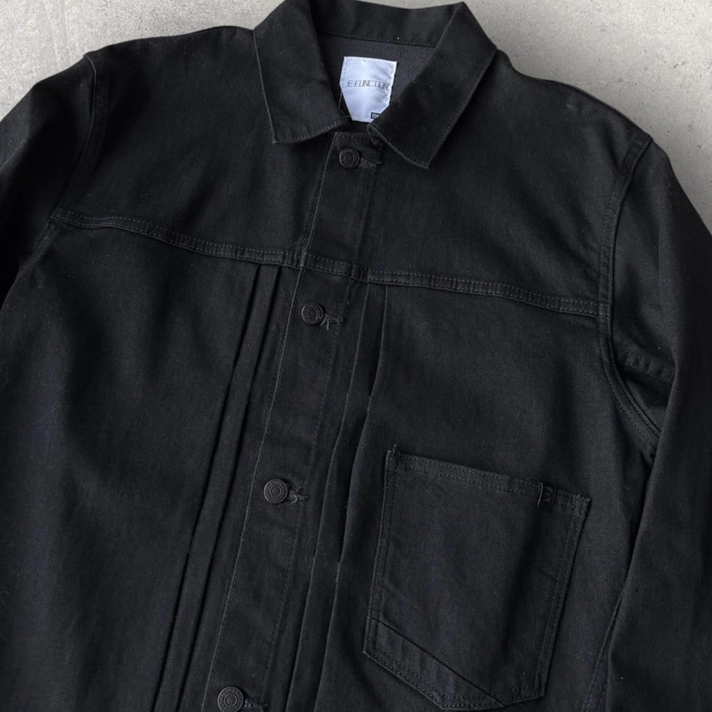 Edwin Function Raw Denim Work Overshirt Black Size S – Japan import