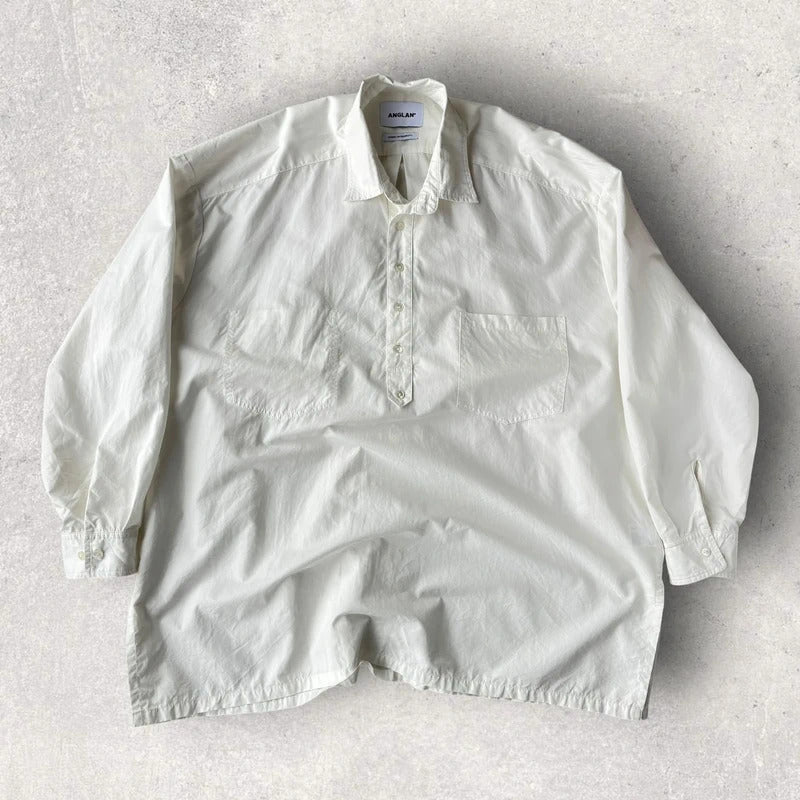 Anglan Oversized Summer Shirt White L