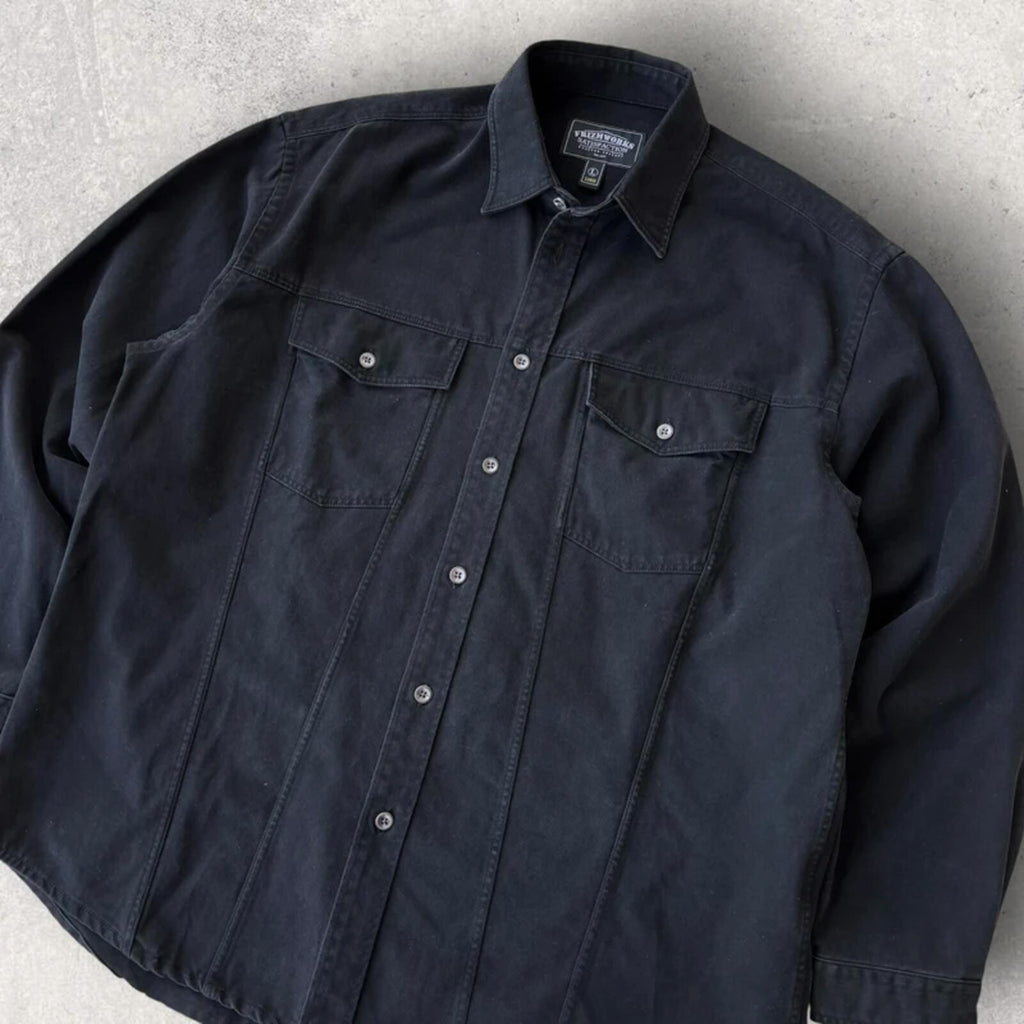 Frizmworks Faded Cotton Trucker Shirt Black L