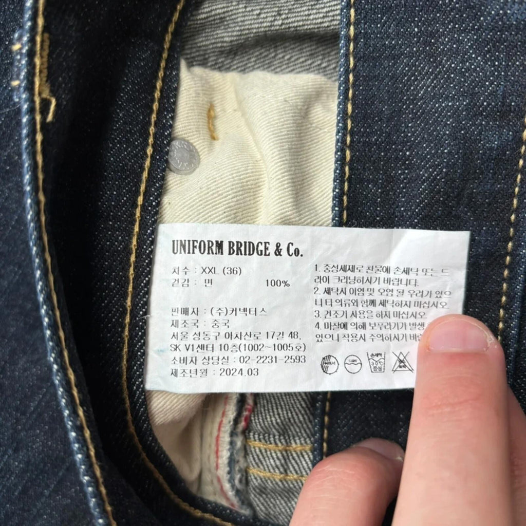 Uniform Bridge Relaxed Straight Jean Indigo W36