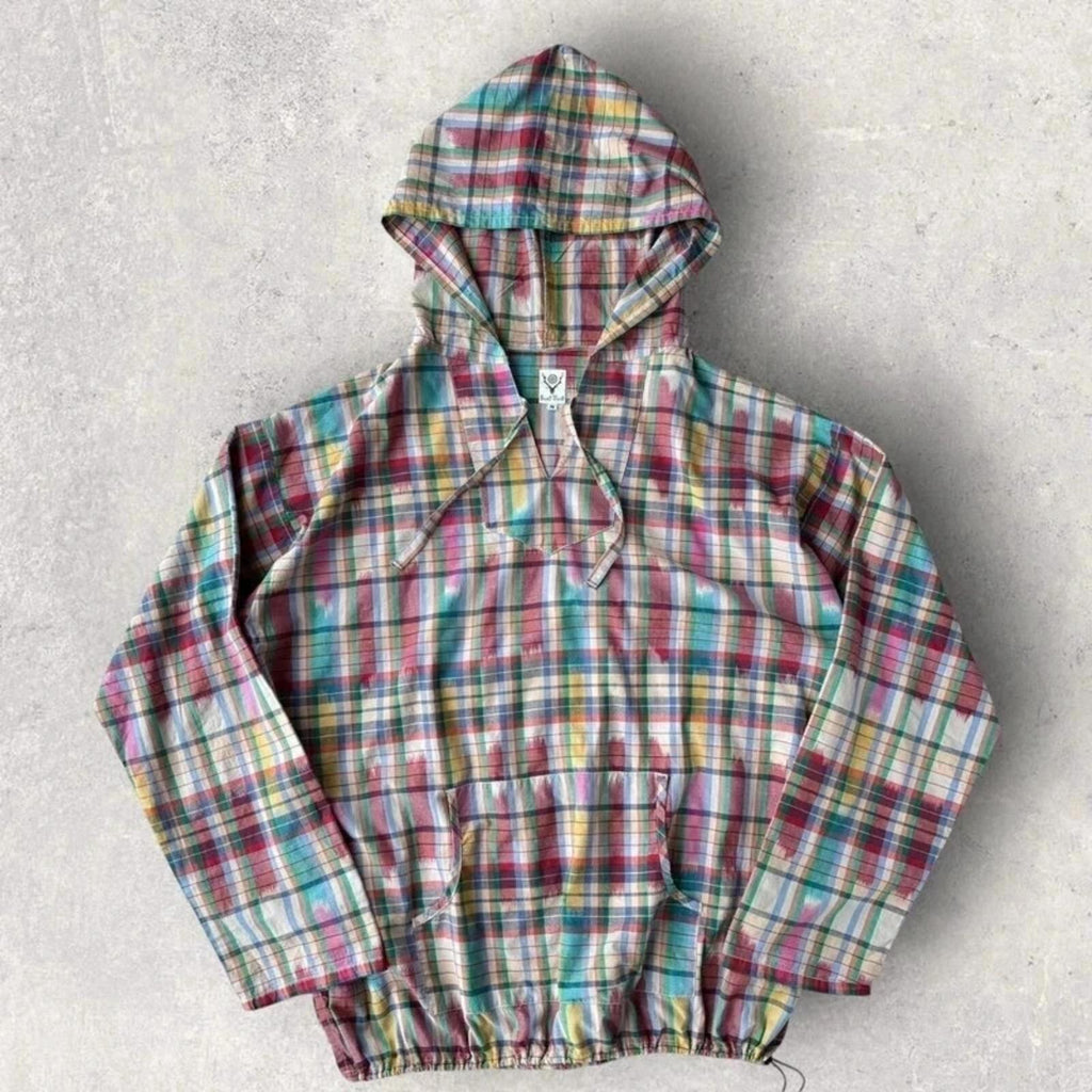 South2 West8 Plaid Mexican Parka Pullover M