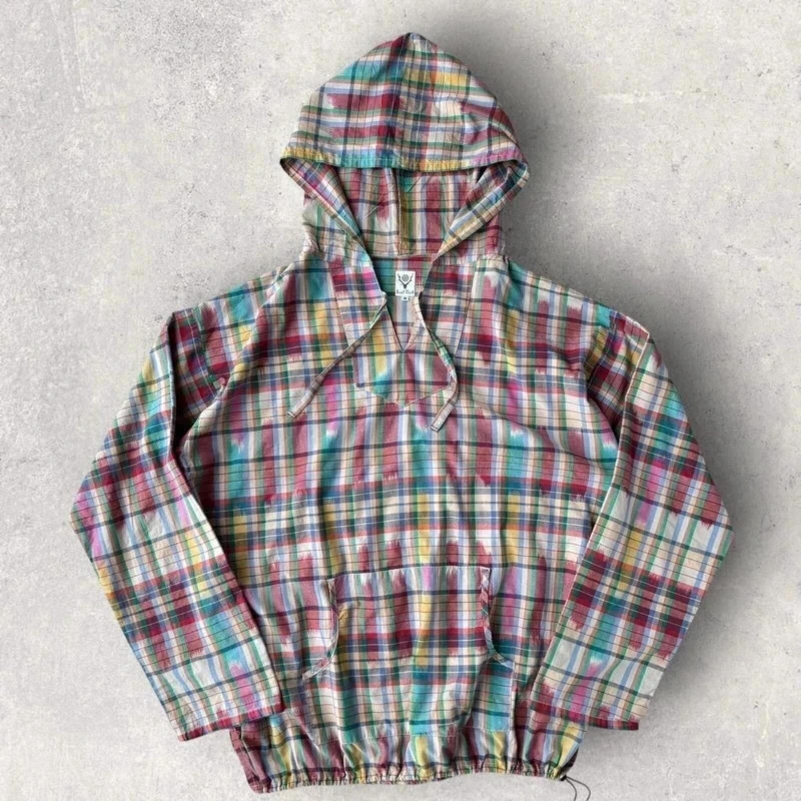 South2 West8 Plaid Mexican Parka Pullover M